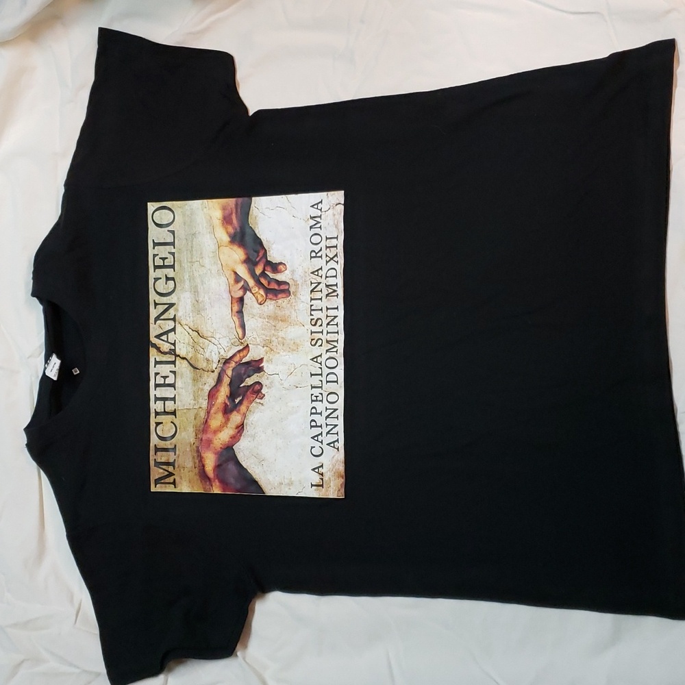 ROLY T-shirt men, black small 100% cotton